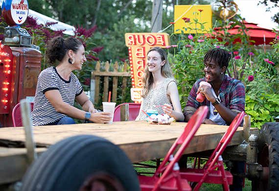 image of people at Four Brothers Drive-in 